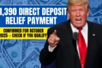 $1,390 direct deposit relief payment