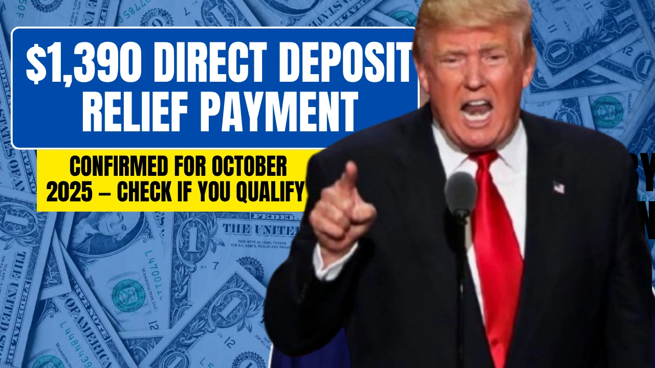 $1,390 direct deposit relief payment