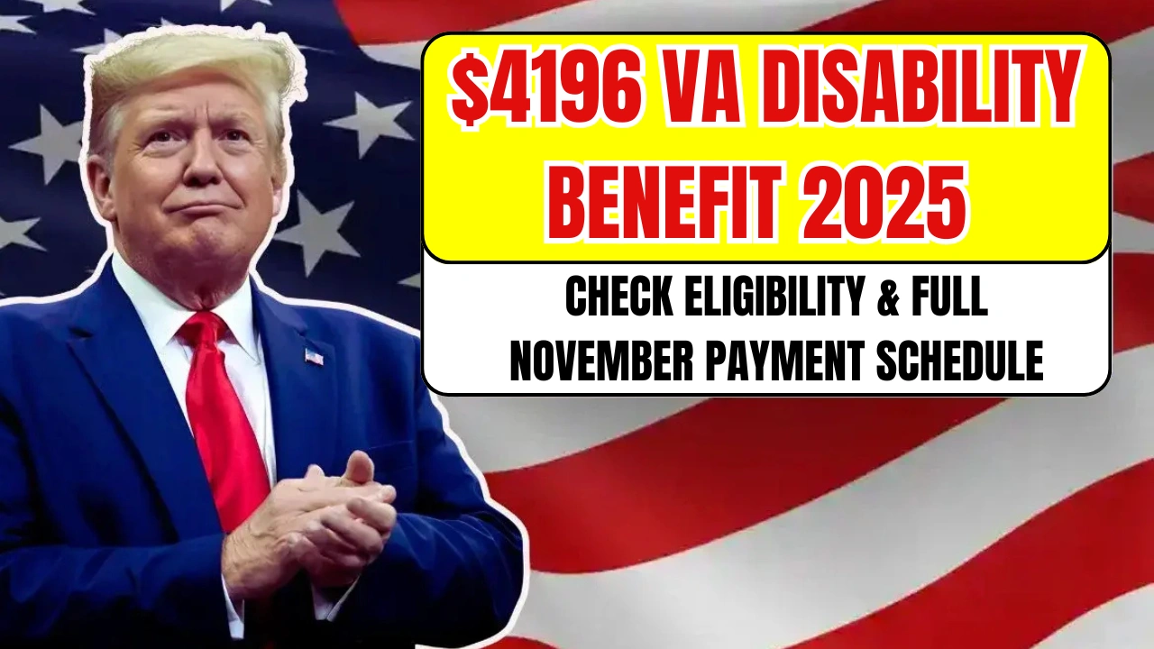 $4196 VA Disability Benefit 2025