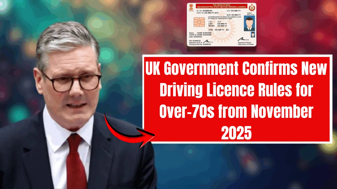 UK Government Confirms New Driving Licence Rules for Over-70s from November 2025